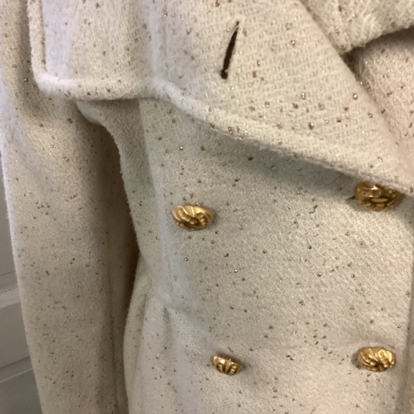 Kenneth Cole Ivory color with gold speckled coat size 16, beautiful - Picture 3 of 7